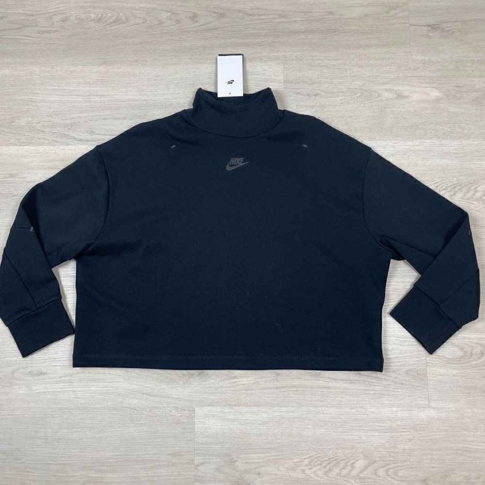 Nike Sportswear Tech Fleece Hoodie Black Womens Small DD5628 010